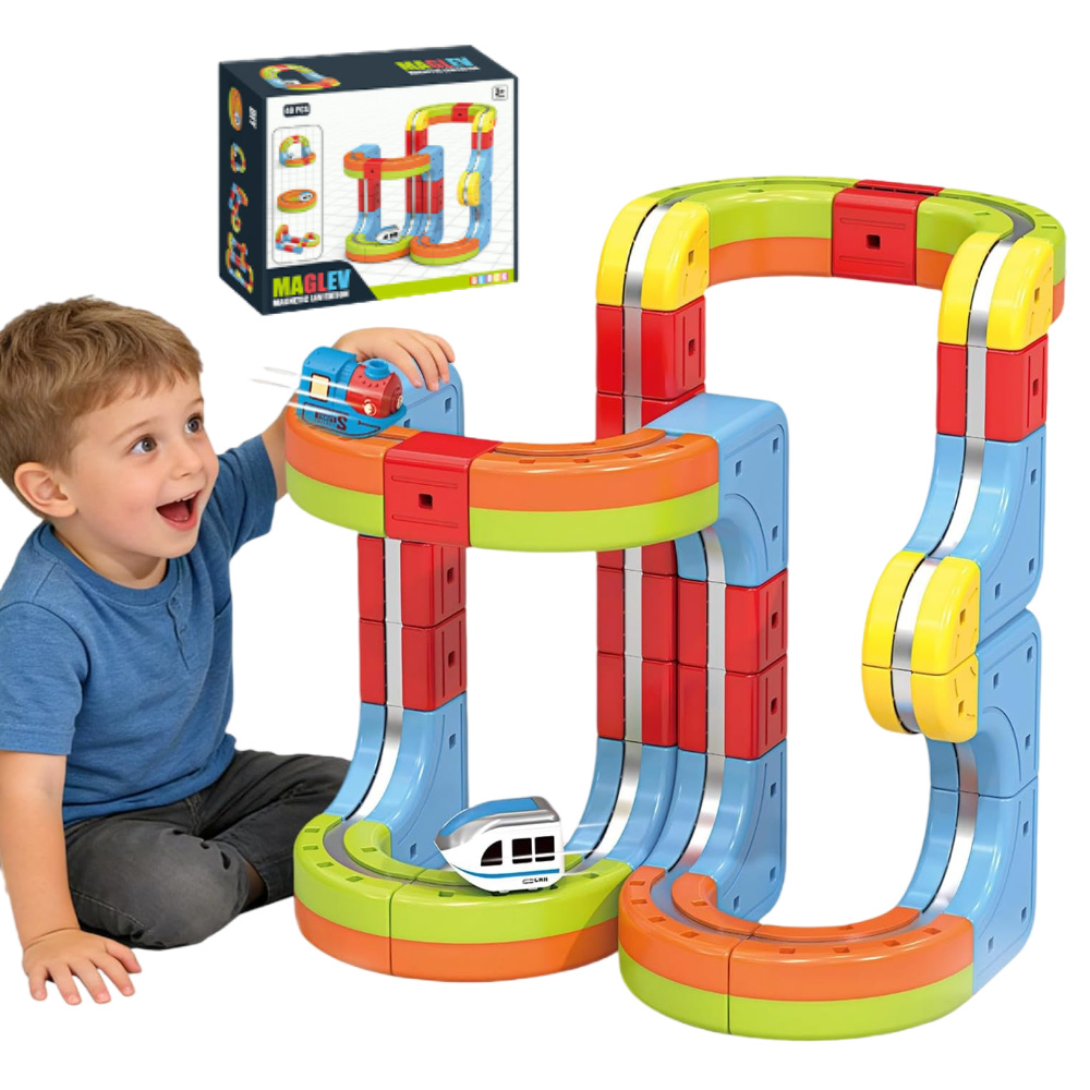 Toy Train Track Set - 자석 전기 기차 세트(트랙 퓨전 기능