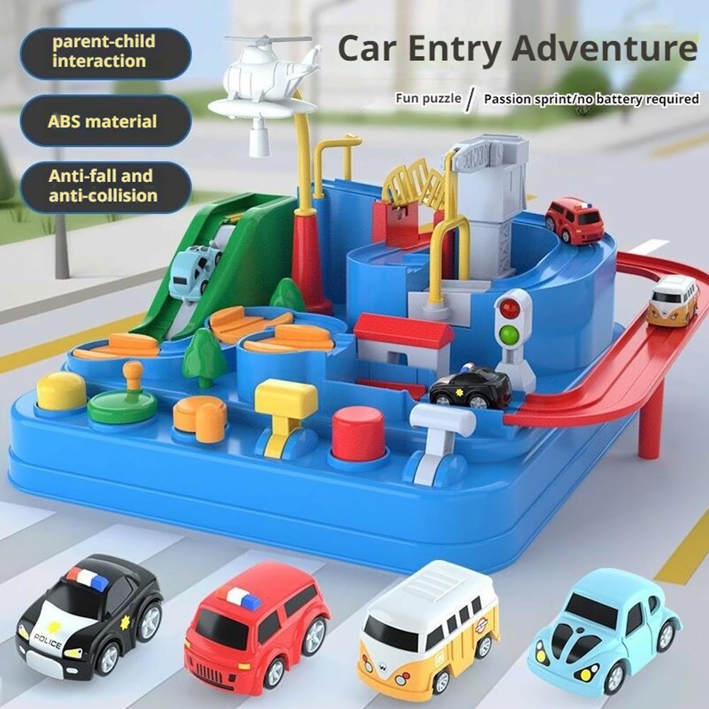Toy Train Track Set - 레이싱 레일카 모델 기차 트랙 어드벤처