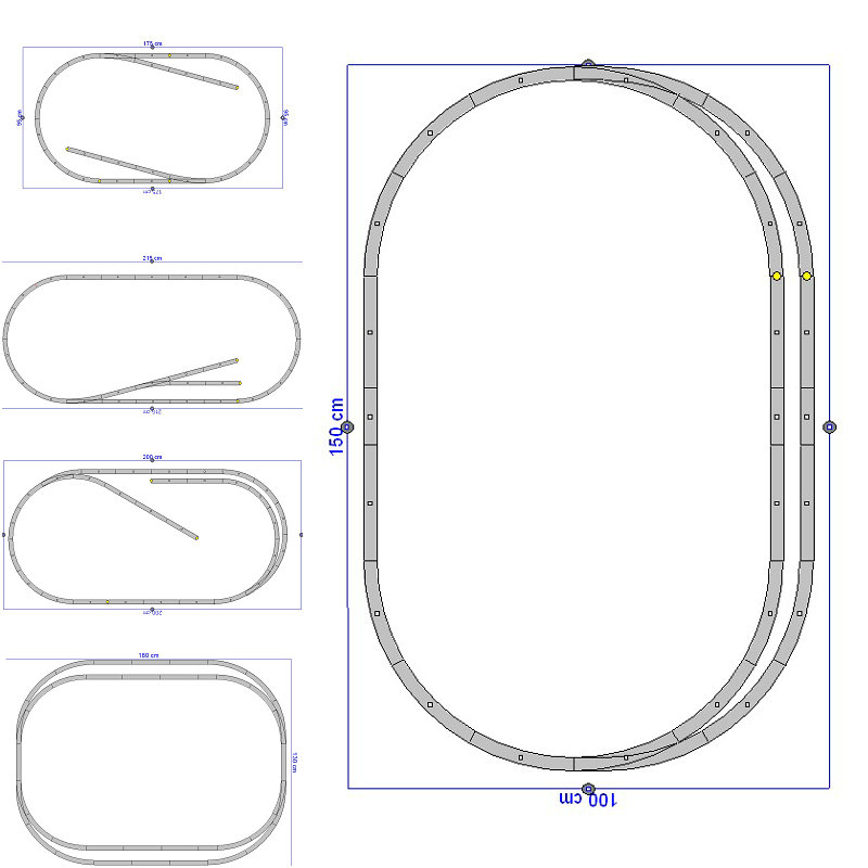 Toy Train Track Set - PIKO HO 1/87 스케일 트랙 세트