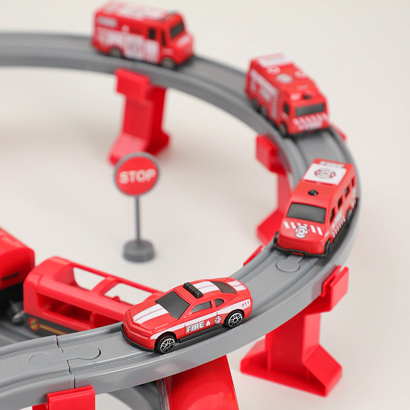 DIY 빨간색 플라스틱 기차 트랙 세트 어린이를위한 모 - Toy Train Track Set 리뷰 및 가격