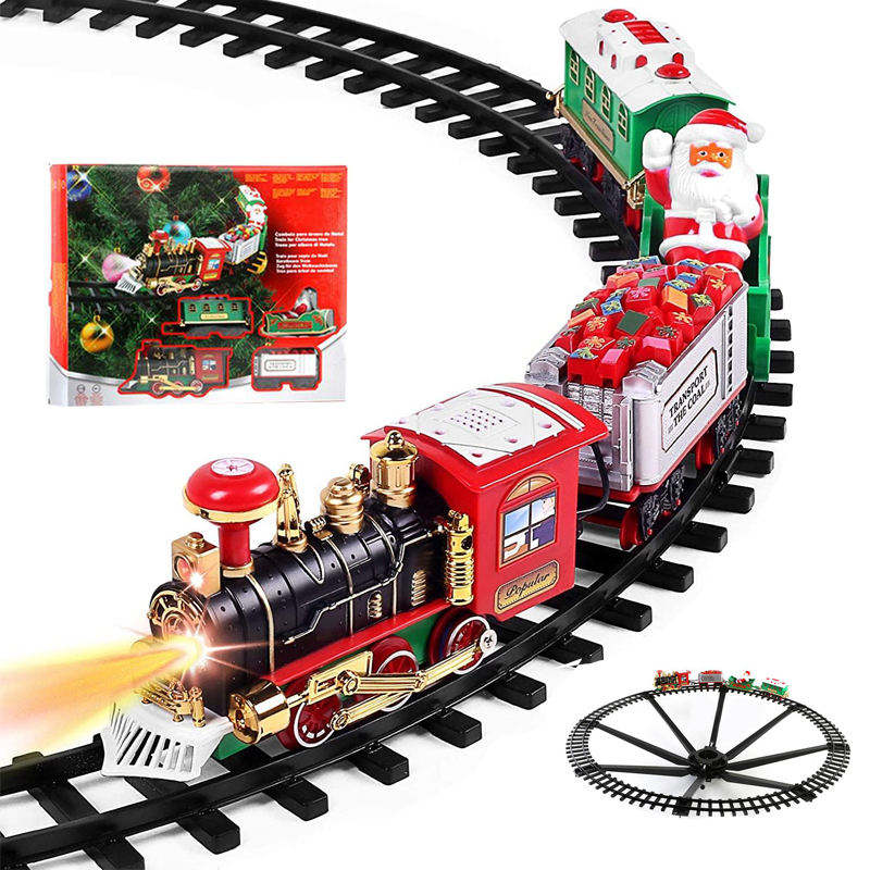 크리스마스 전기 기차 세트 (조명 포함), 기차 객차, - Toy Train Track Set 리뷰 및 가격