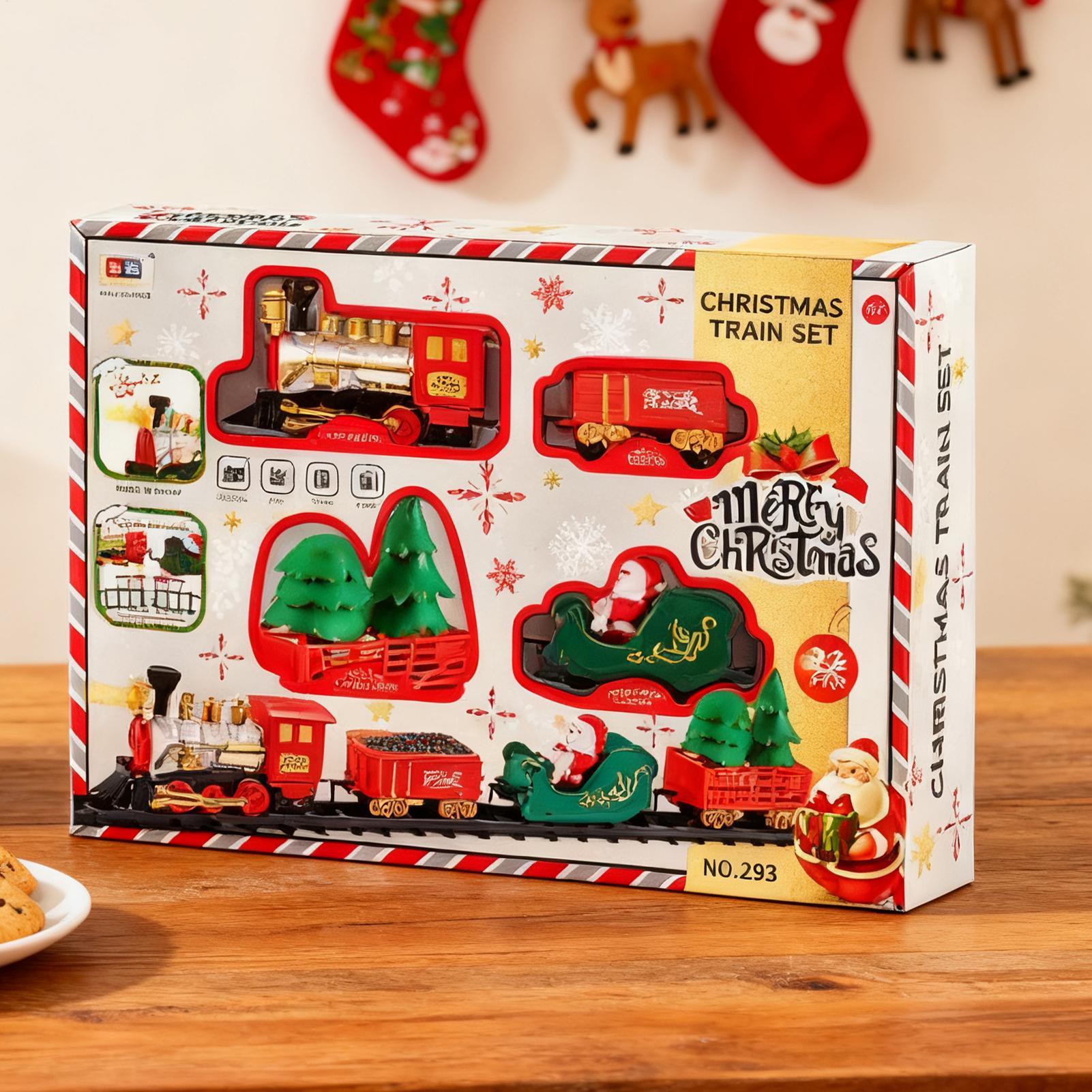 조명과 소리가 있는 크리스마스 기차 조립 트랙 소리와  - Toy Train Track Set 리뷰 및 가격