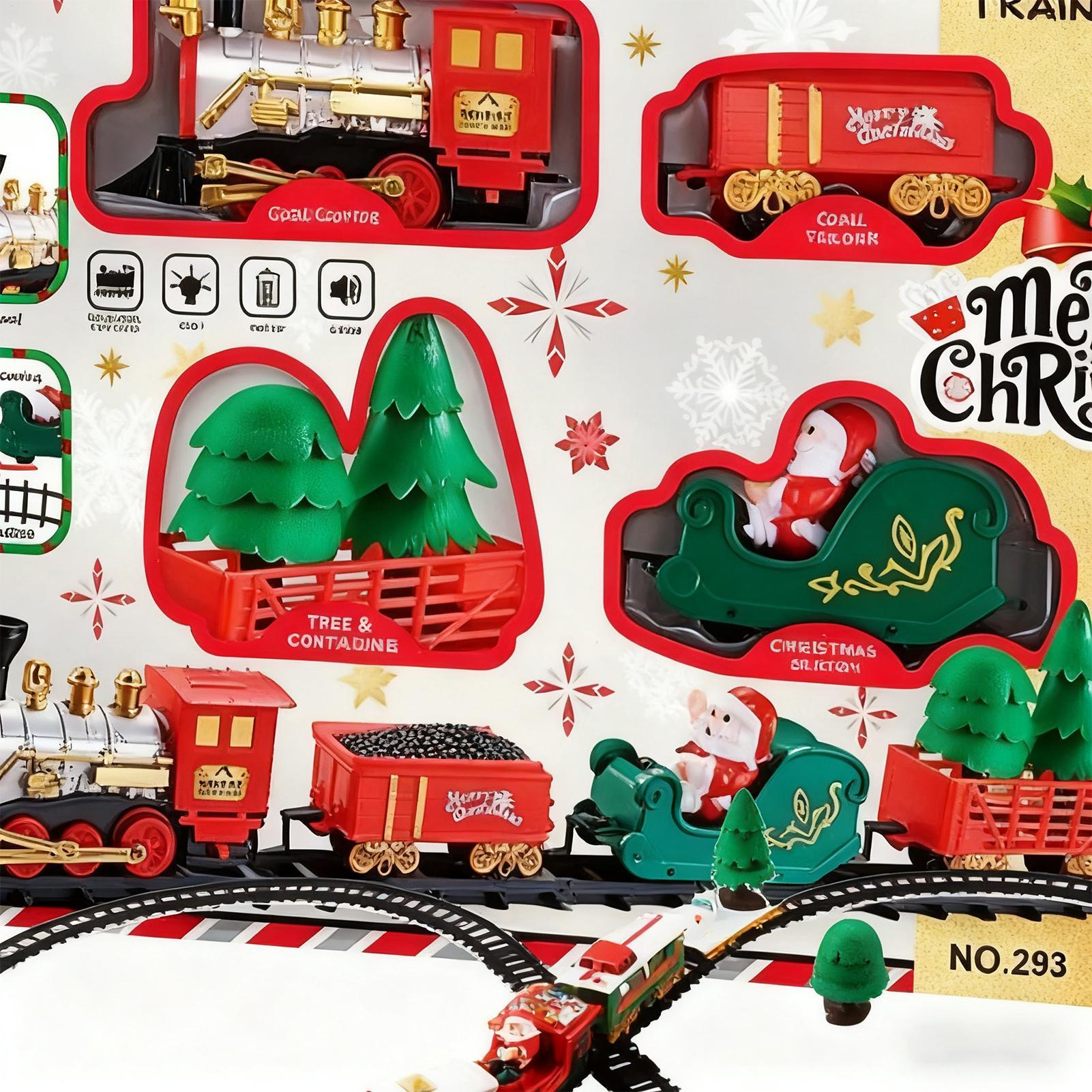 조명과 소리가 있는 크리스마스 기차 조립 트랙 소리와  - Toy Train Track Set 리뷰 및 가격