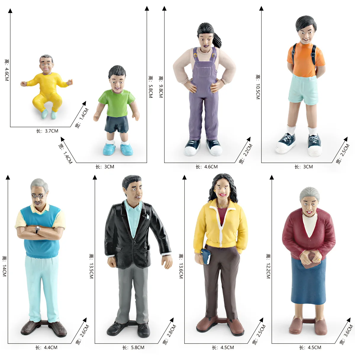 미니어처 피규어 작은 사람들 가족 구성원 모델 조부모  - Kids Toys Little People 리뷰 및 가격