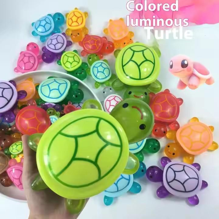 1/100개 컬러풀 랜덤 야광 작은 거대 거북이 수납함 - Kids Toys Little People 리뷰 및 가격