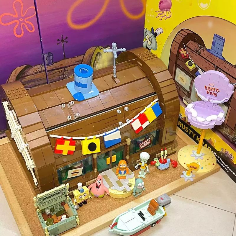 스폰지밥 크러스티 크랩 에어리어-X 빌딩 블록 세트,  - Kids Xbox Toys 리뷰 및 가격