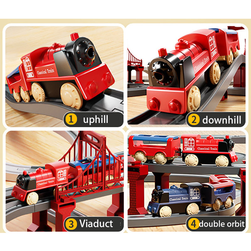 44개/세트 전동 기차 트랙 세트 조립식 레일 기차 자 - Toy Train Track Set 리뷰 및 가격
