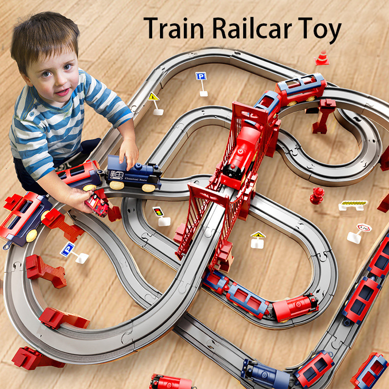 44개/세트 전동 기차 트랙 세트 조립식 레일 기차 자 - Toy Train Track Set 리뷰 및 가격