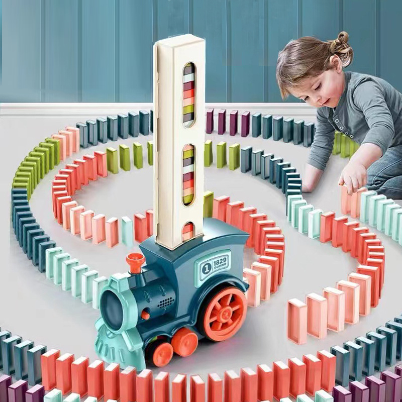 자동 도미노 레이싱 기차 전기차 도미노 클립 및 도미노 - Kids Toys Electric Car 리뷰 및 가격