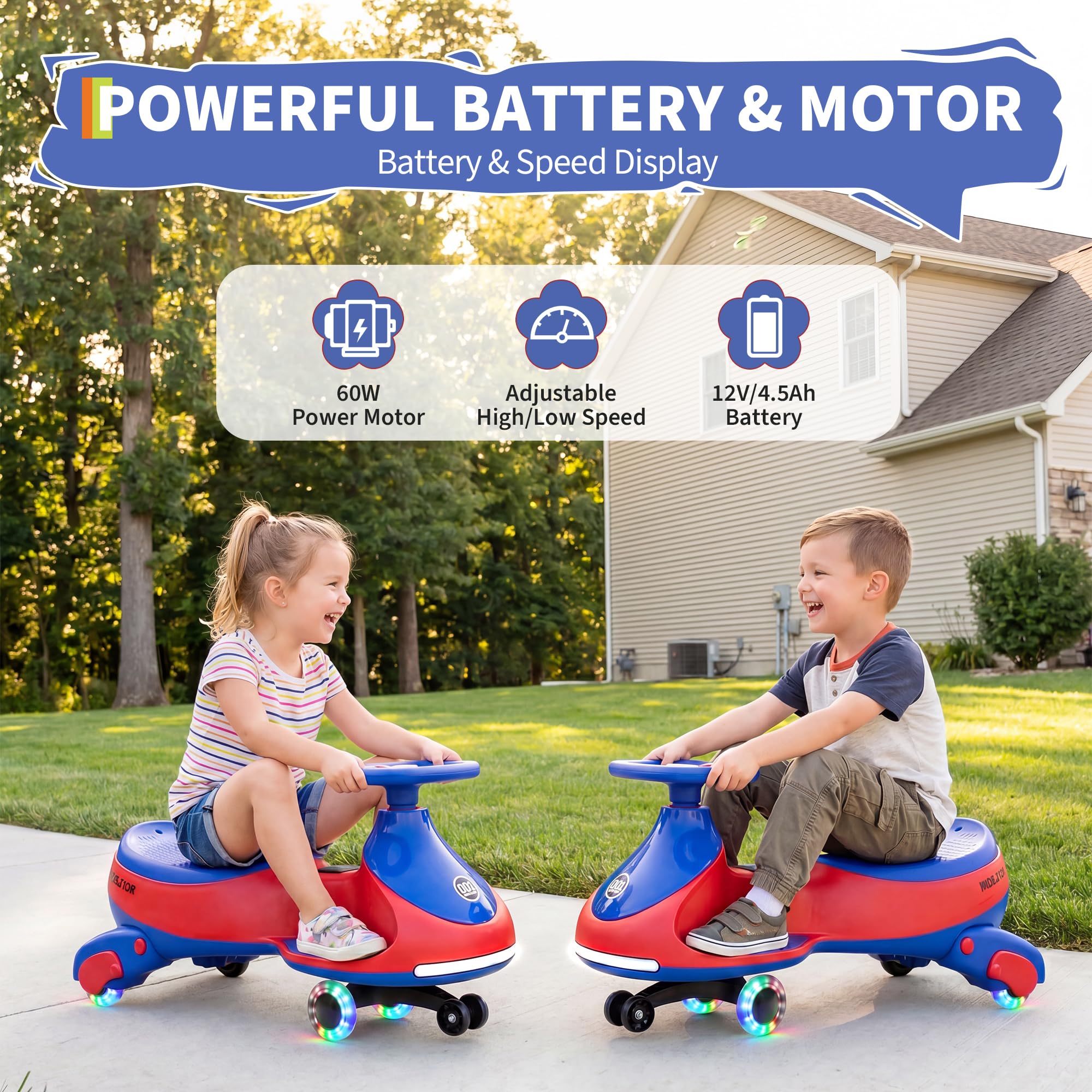 12V 전동 흔들 자동차, 페달 포함 어린이용, 2 i - Kids Toys Electric Car 리뷰 및 가격