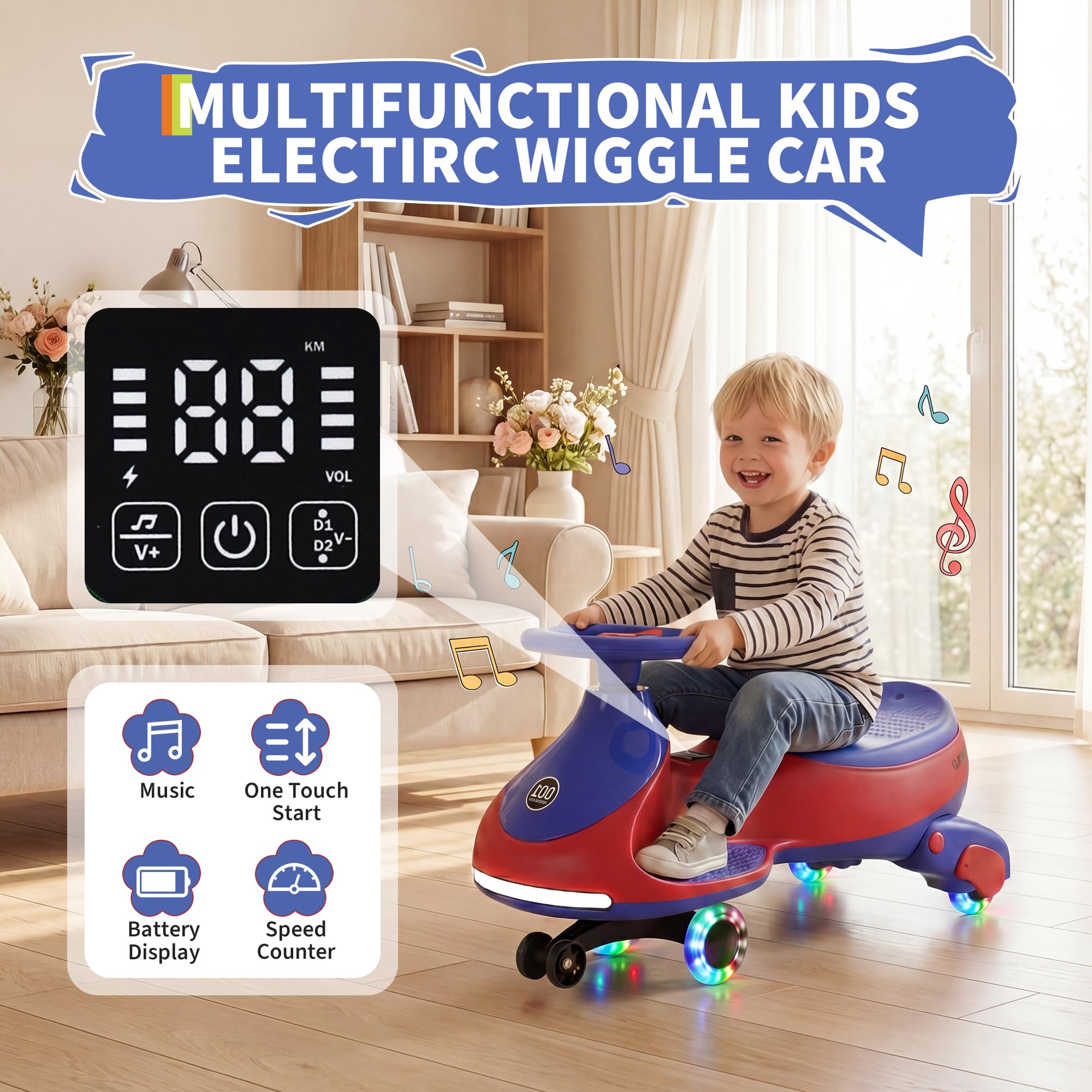 12V 전동 흔들 자동차, 페달 포함 어린이용, 2 i - Kids Toys Electric Car 리뷰 및 가격