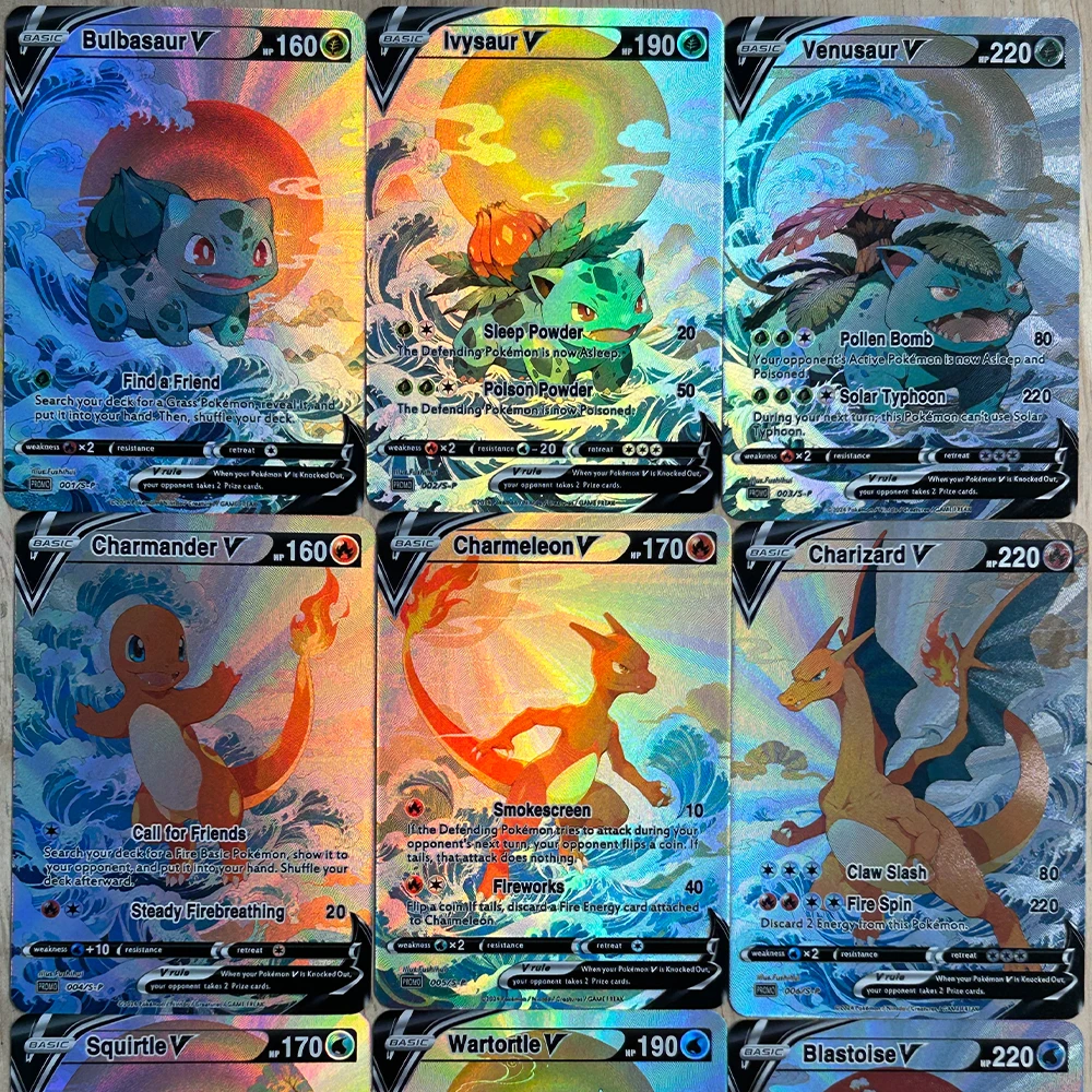 9개/세트 DIY 애니메이션 PTCG 컬렉션 카드 영어 - Card Game Kids 리뷰 및 가격